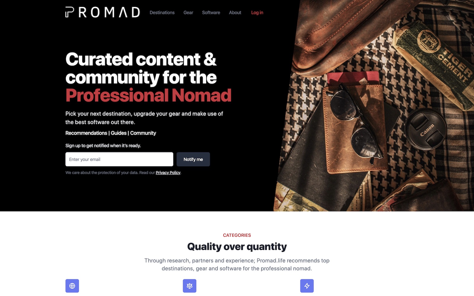 Promad.life landing screenshot